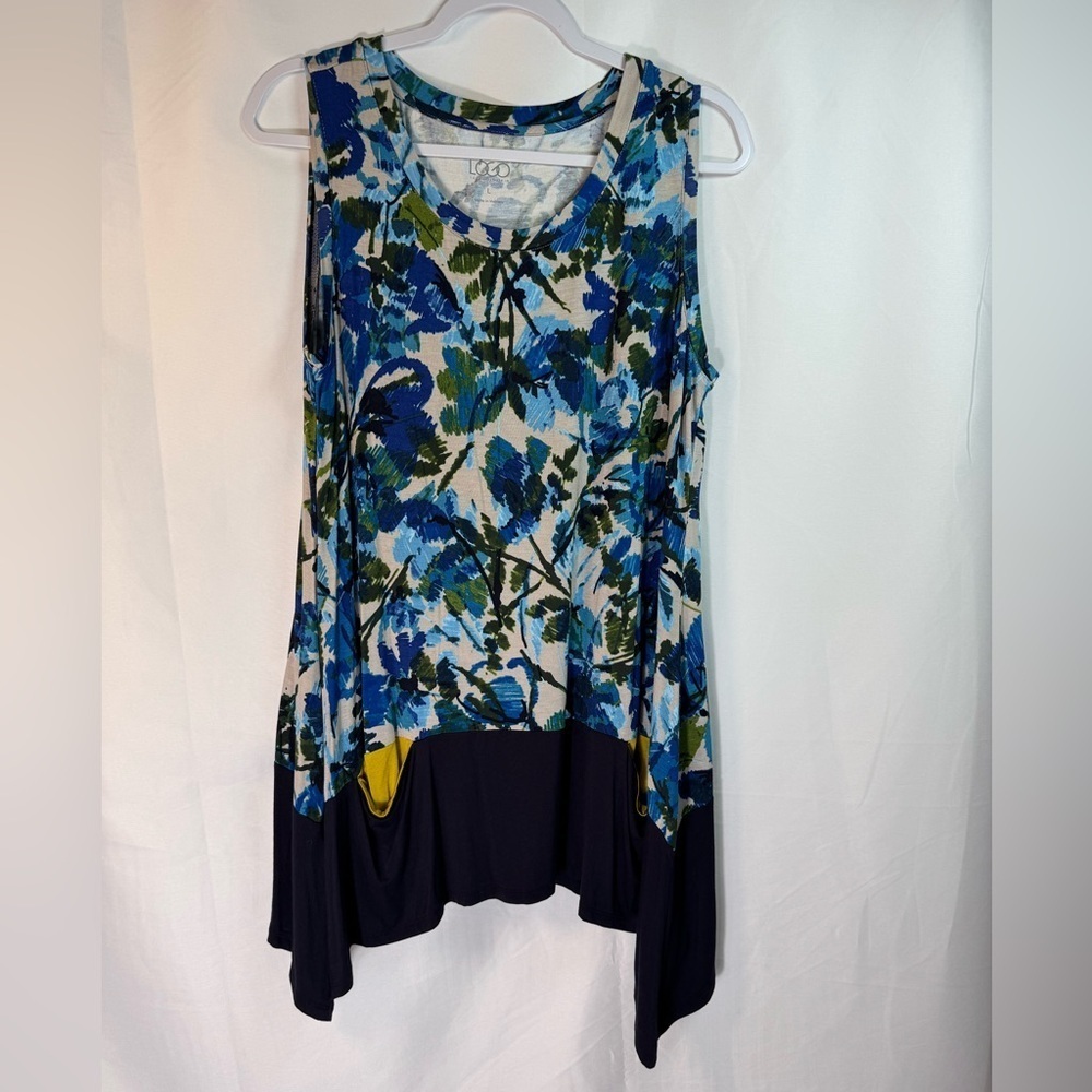 LOGO Multicolor Print Long Tank Top L